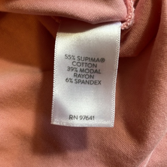 J. JILL Luxe Supima boatneck long sleeve pink relaxed fit drop shoulder top M - Picture 10 of 11